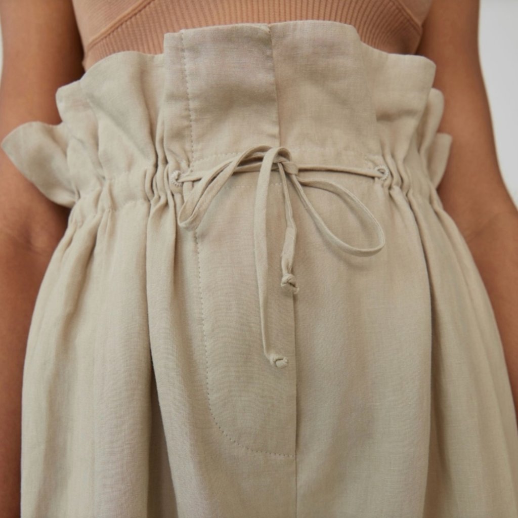 Acne Studios Paper-Bag Waist Linen Trousers / Size 36